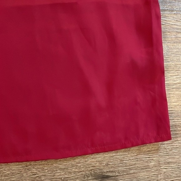 Silky Red Spaghetti Strap Shirt with Strapy Back Detail - Picture 4 of 4